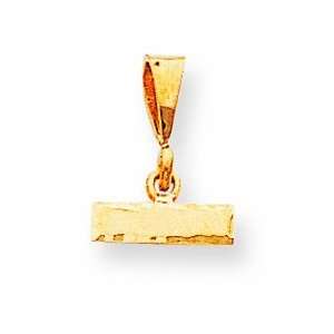  14ky Casted Small Diamond Cut Top Charm Jewelry