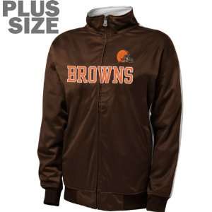  Cleveland Browns Womens Plus Size Full Zip Track Jacket 