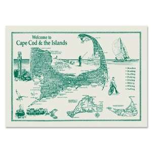  Cape Cod Recycled Paper Placemats: Home & Kitchen