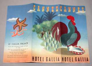 Rare 1920s Art Deco Cannes France Travel Brochure  