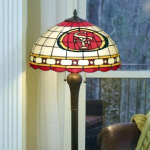 SAN FRANCISCO 49ERS Team Logo 61 Tall STAINED GLASS FLOOR LAMP (w/ 10 
