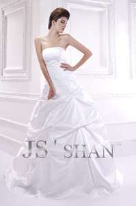   Layered Strapless Satin Ball Bridal Gown Wedding Dress,All Size  