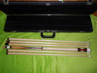Classic 8pt exotic Verl Horn custom cue w 4 shafts  