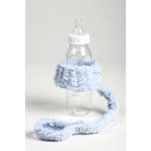    Blue Chenille Bottle & Sippy Cup Holder