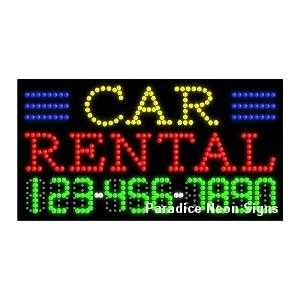 Car Rental LED Sign