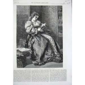    1866 Portait Lady Jane Grey Reading Book Wyburd Art