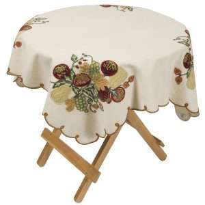  April Cornell 36 by 36 Inch Tablecloth, Tableau Embroidery 