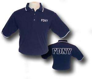 EMBROIDERED FDNY GOLF SHIRT (S, M, XL & 2XL) SALE  