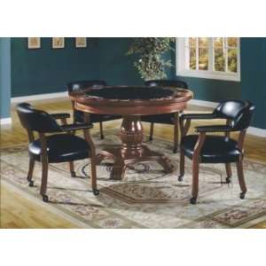  Cherry Poker Table & 4 Game Chairs