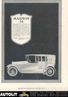 1917 Marmon 34 Town Car Magazine Ad Baldwin Piano  