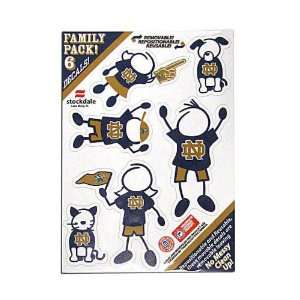  Notre Dame Fighting Irish Small Family Car Decal Sheet 