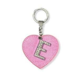  Dazzle Light Pink Initial E Key Chain: Office Products