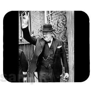  Sir Winston Churchill Giving V Sign Mouse Pad Everything 