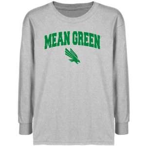  North Texas Mean Green Youth Ash Logo Arch T shirt: Sports 
