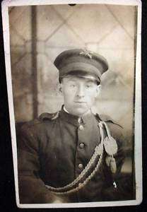 American?? Military WW1 Photo Postcard Soldier Uniform  
