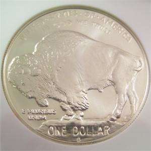 2001 D UNC Buffalo Commemorative Silver Dollar Coin NGC MS 70 