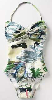 NWT ANTHROPOLOGIE Bungalow View Maillot XS  