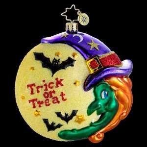  RADKO BEWITCHED Witch Halloween Moon Trick or Treat Glass 