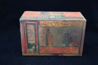 1930s AMOS N ANDY TAXI CAB W ORIGINAL BOX BLACK AMERICANA TIN WIND UP 