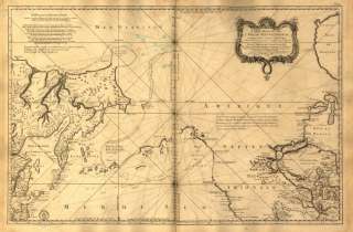 1737 map Nautical charts North Pacific Ocean  