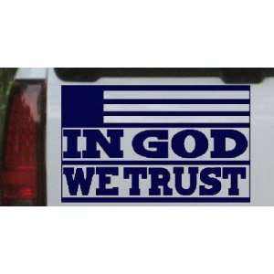 In God We Trust Christian Car Window Wall Laptop Decal Sticker    Navy 