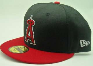 NEW ERA ANAHEIM ANGELS 5950 CUSTOM RED AND BLACK RED A LOGO WITH 