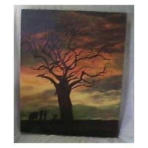  Sunset Original Oil Painting On Canvas Signed By Artist 