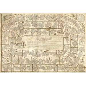  1795 Greek Geographical Board Game Map of Greece