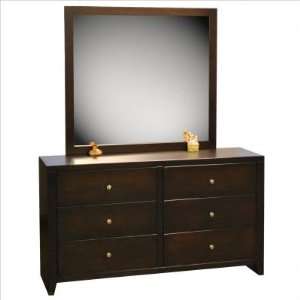   Furniture UL7104.MOC Urban Loft Bedroom Mirror   Mocha