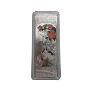 Chinese Zodiac Series Collection .999 Fine Silver Clad Bunny Bar with 