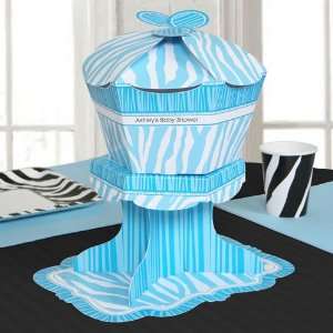   Blue Baby Zebra   Personalized Baby Shower Centerpieces Toys & Games