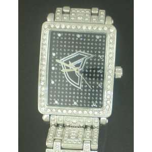  FAMOUS STARS AND STRAPS SQUARE BLACK FACE HIPHOP WATCH 