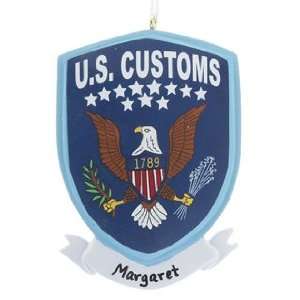  Personalized US Customs Christmas Ornament: Home & Kitchen