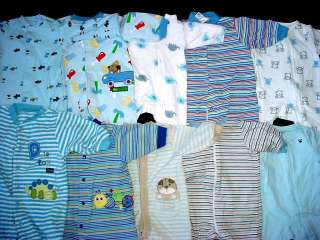 USED BABY BOY SLEEPWEAR NEWBORN NB Pajama SLEEPERS or OUTFIT CLOTHES 