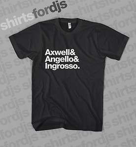 SWEDISH HOUSE MAFIA Axwell Angello Ingrosso BLACK T SHIRT DJ  