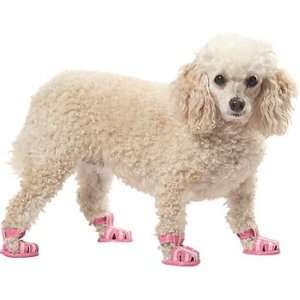   Smoochie Pooch Pink Strappy Sandal Dog Shoes, Small