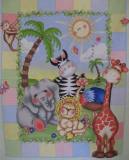 Bazooples Day Nursery Quilt Top 100% Cotton Fabric Panel Bazoople 