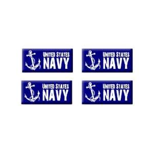  United States Navy   Anchor   3D Domed Set of 4 Stickers 