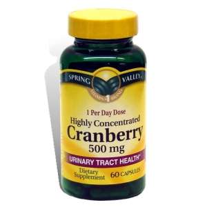Cranberry 500 mg, 60 Capsules   Spring Valley  