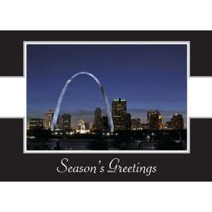  Saint Louis Gateway Arch Evening Holiday Cards