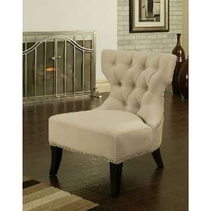   Living Sedona Light Cream Microfiber Suede Chair Furniture & Decor