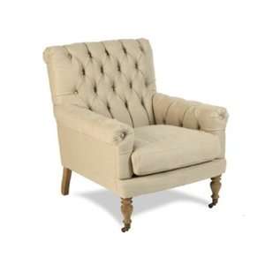 the ross tufted chair in dark linen by aidan gray