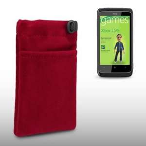  HTC 7 TROPHY SOFT CLOTH POUCH CASE / COVER / BAG WITH 