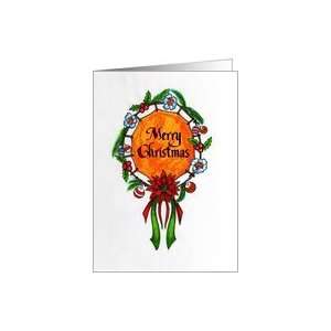  Poinsettia Holiday Mandala: Merry Christmas Card: Health 