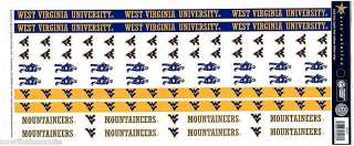 SS   West Virginia University 12 Scrapbook Stickers 696831004951 