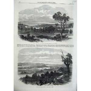  1865 Botany Bay Australia CookS River Dam Heads Hills 