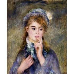   : The Ingenue: Pierre Auguste Renoir Hand Painted Art: Home & Kitchen