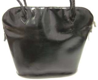 VNTG ANYA HINDMARCH LONDON Black Leather Handbag Tote  