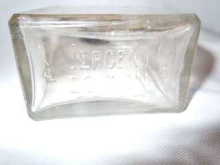 Vintage Glass JERGENS Lotion Bottle with Cap  