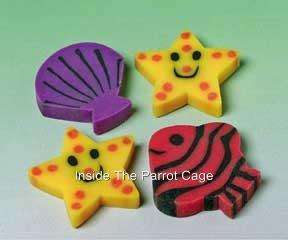 12 MINI SEA LIFE ERASERS NOVELTY TOY PARTY FAVORS CUTE!  